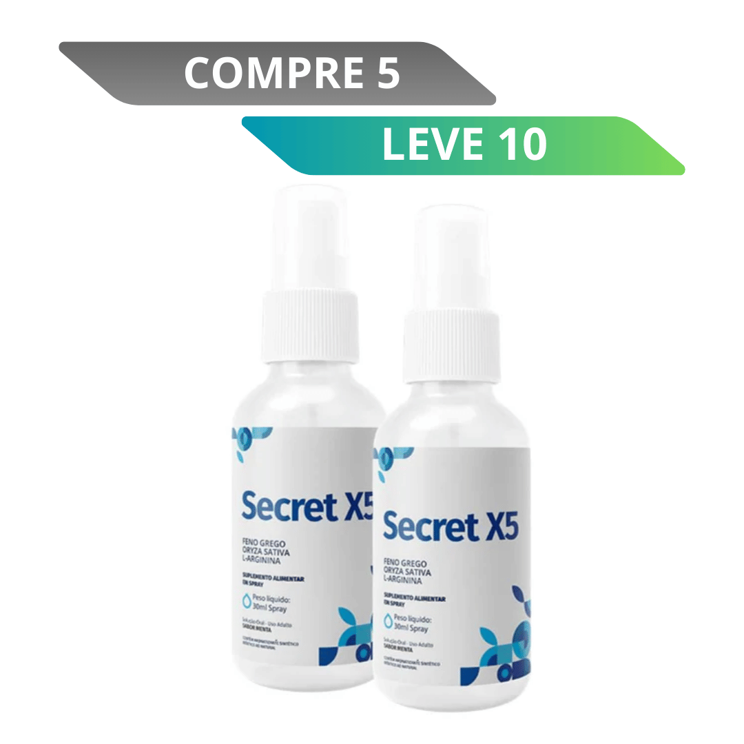 Secret X5 Spray 30ml - Vitalidade e Desempenho Masculino