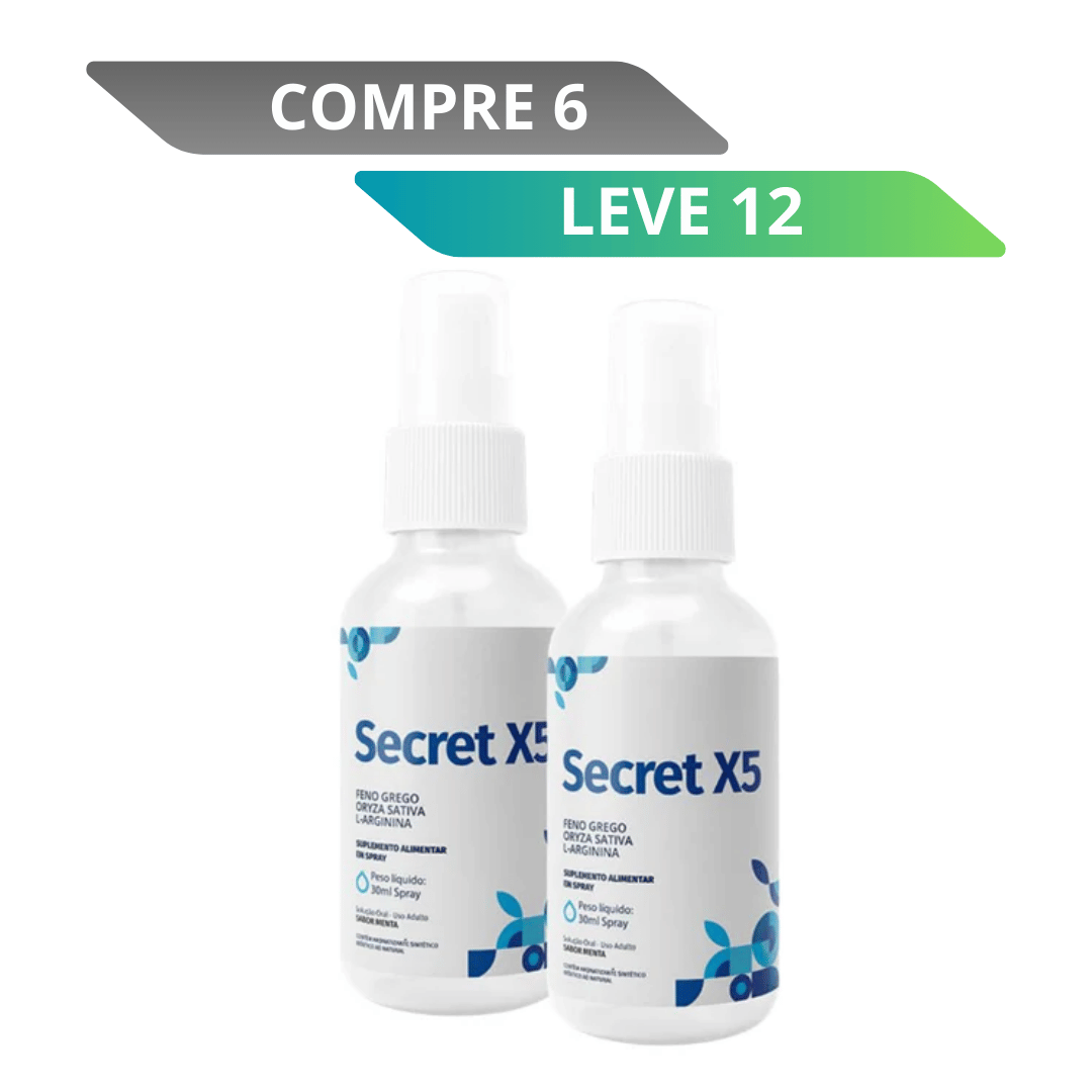 Secret X5 Spray 30ml - Vitalidade e Desempenho Masculino