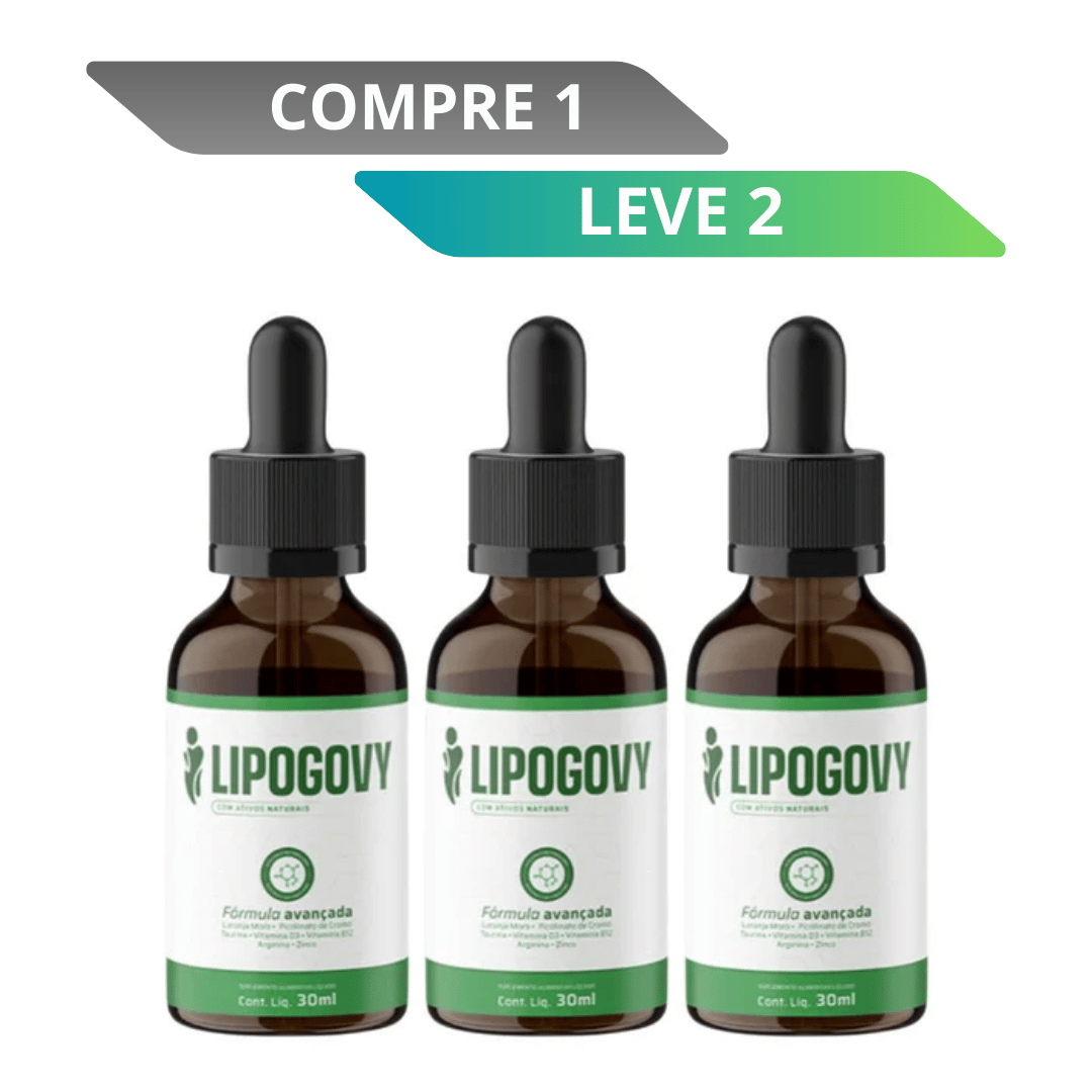 Lipogovy Gotas 30ml - Emagrecimento Eficaz - Promoção Oficial