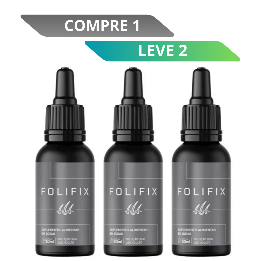 Folifix Gotas 30ml - Aumente Seu Crescimento Capilar - Promoção Oficial