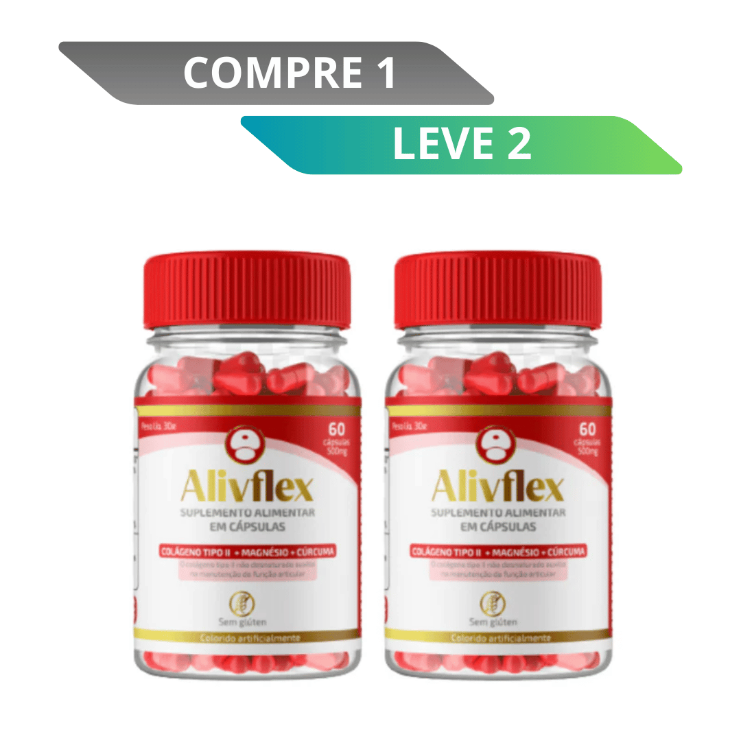 Alivflex 60 Caps - Suplemento Natural para Alívio de Dores Articulares