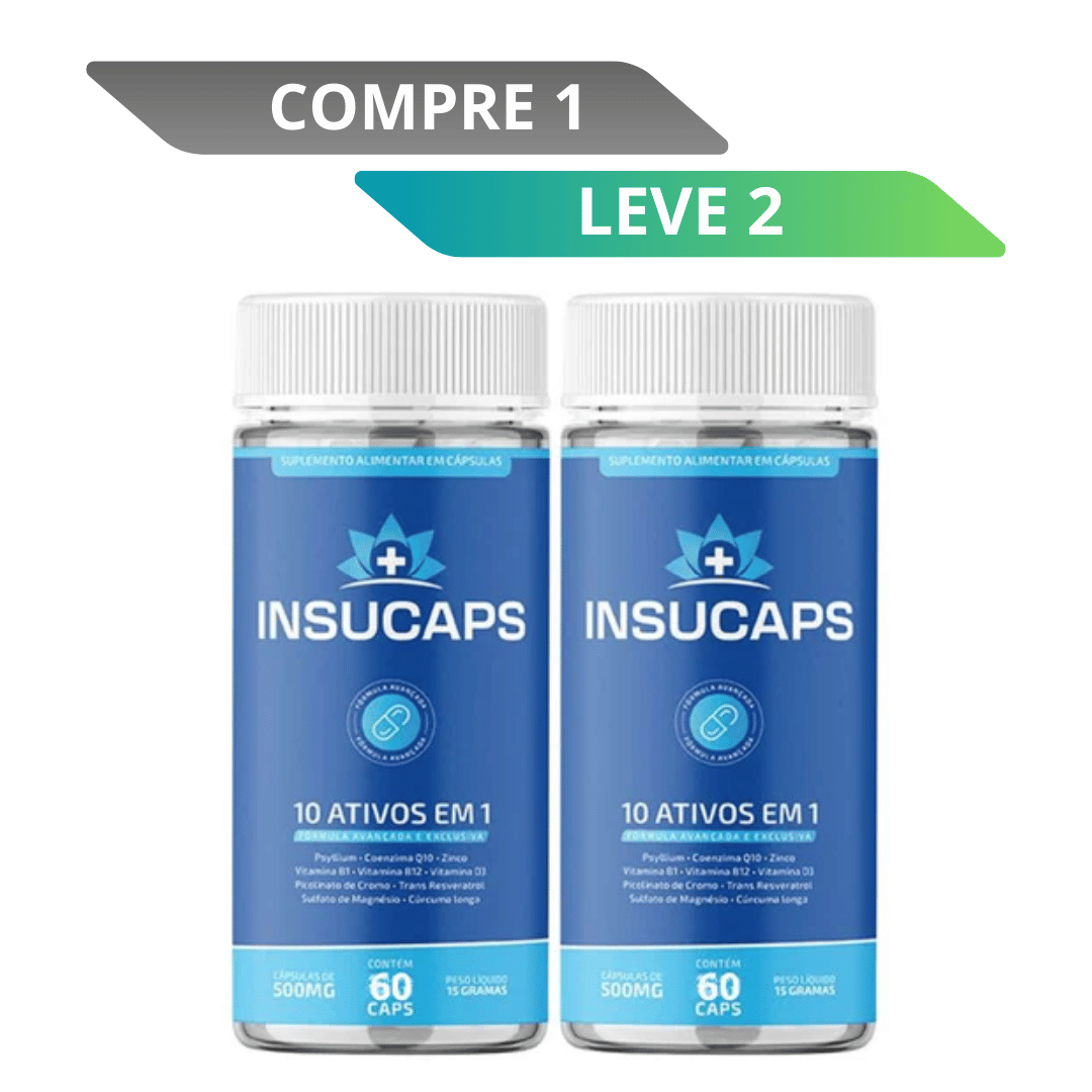 Insucaps 60 Caps - Auxílio No Bem-Estar - Promoção Oficial