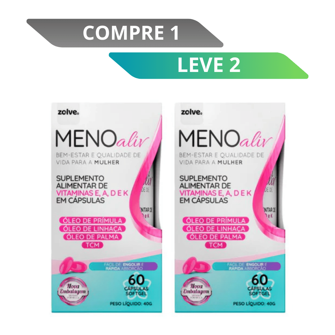 Meno Aliv 60 Cápsulas - Apoio ao bem-estar feminino + Frete Grátis