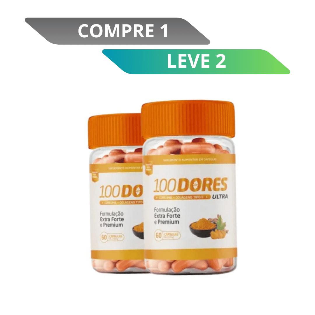 100 Dores – Suplemento Natural para Suporte das Articulações + Brinde Creme 120ml