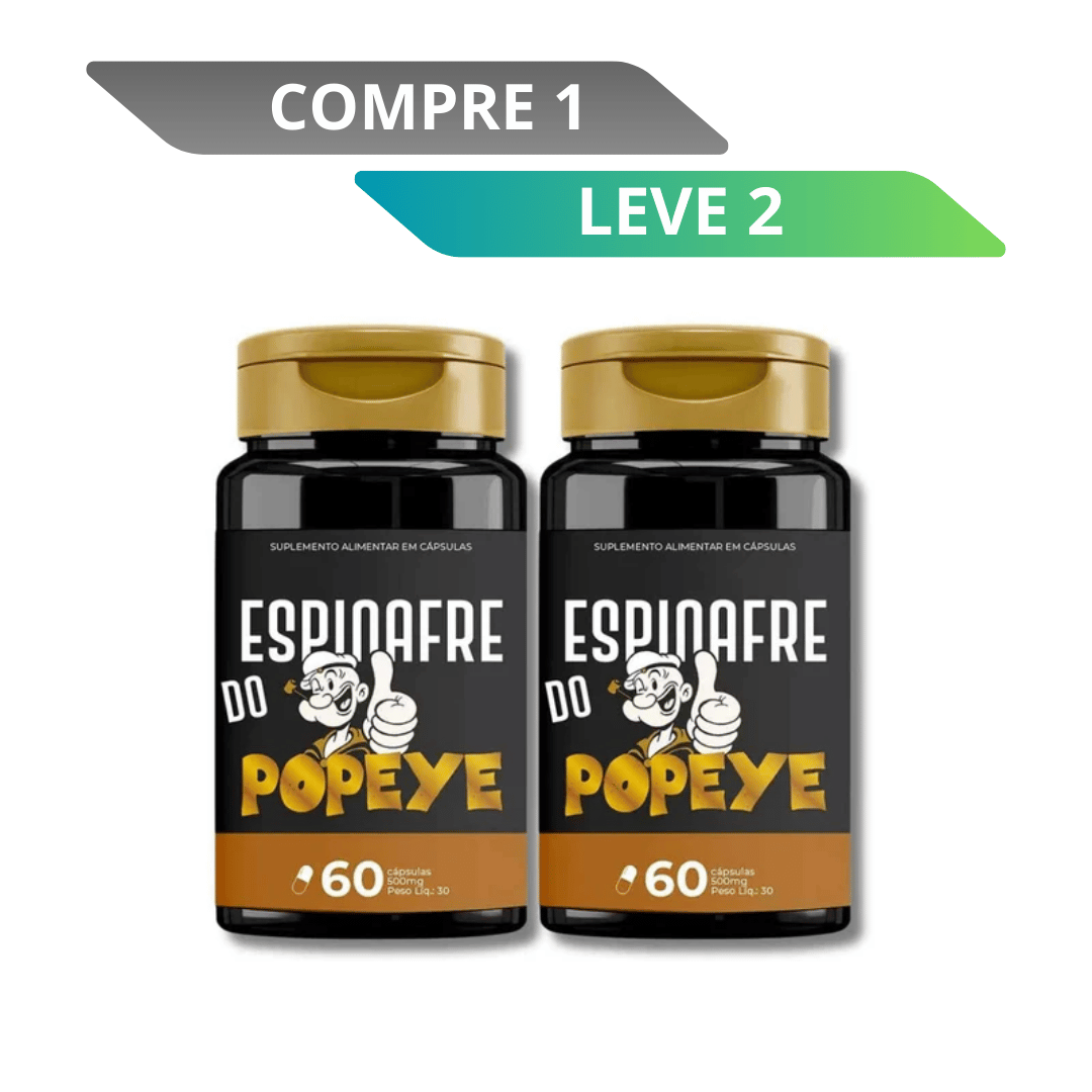 Espinafre do Popeye 60 Cápsulas – Suporte Para Vitalidade e Energia Masculina