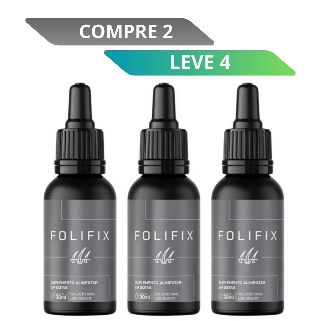 Folifix Gotas 30ml - Aumente Seu Crescimento Capilar - Promoção Oficial