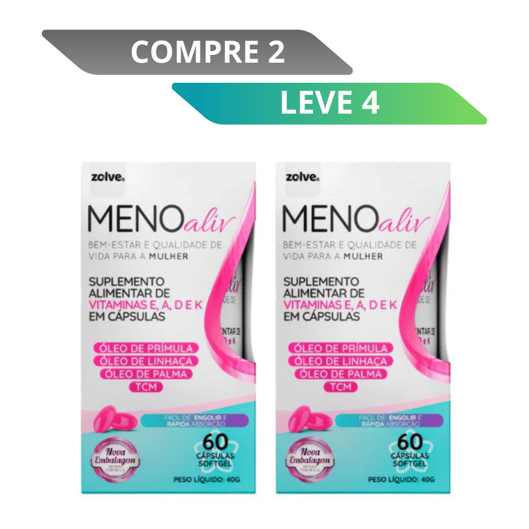 Meno Aliv 60 Cápsulas - Apoio ao bem-estar feminino + Frete Grátis